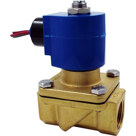 Gc Valves Solenoid Valve, 2-Way, 3/4 in Pipe Size, 24V/50V to 60V, Zero Differential, Diaphragm, Brass, NBR S201GF24N5EG5